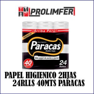 Papel higiénico doble hoja 24rollos 40mts - PARACAS