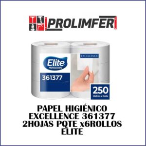 Papel higiénico Excellence 250mts 2hja pqtx6rll 361377 - ELITE