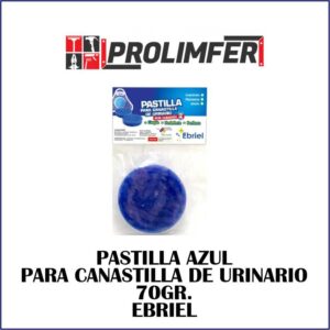 Pastilla azul para canastilla de urinario 70gr - EBRIEL