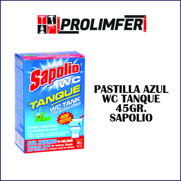 Pastilla azul WC tanque 45gr - SAPOLIO