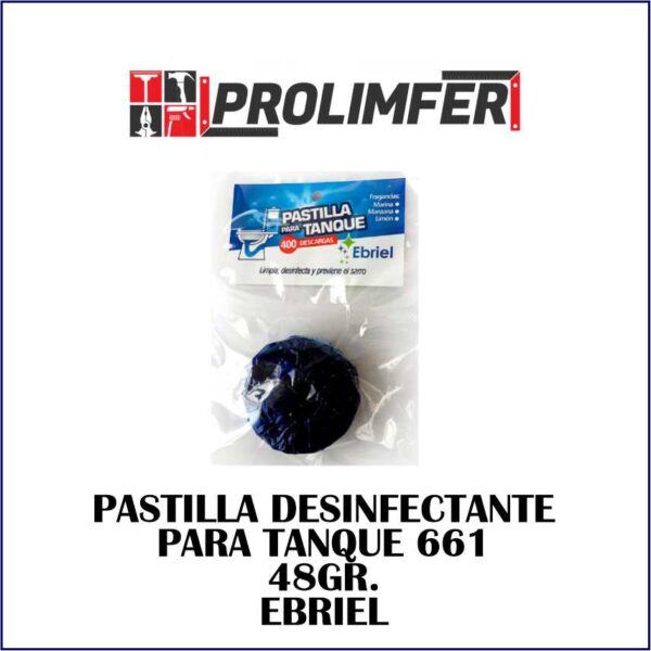 Pastilla desinfectante para tanque 661 48gr - EBRIEL