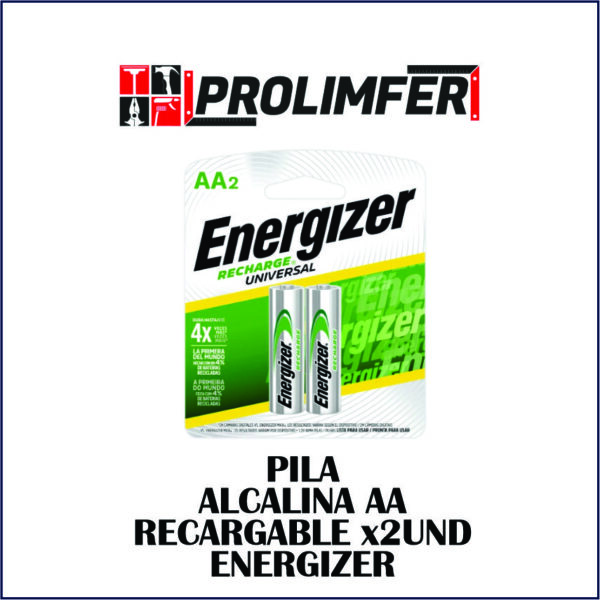 Pila alcalina AA recargable x2und - ENERGIZER