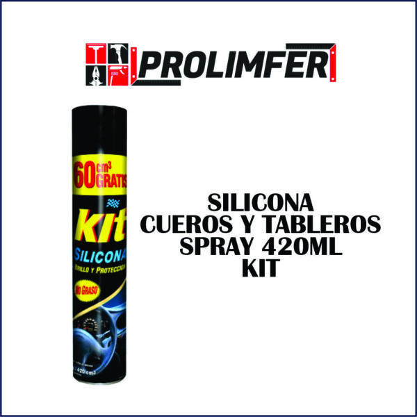 Silicona cueros y tableros spray 420ml - KIT