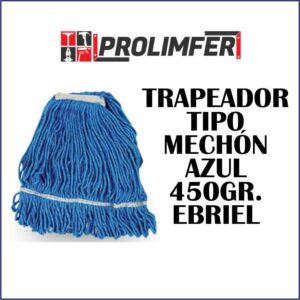 Trapeador tipo mechón repuesto azul 450gr - EBRIEL