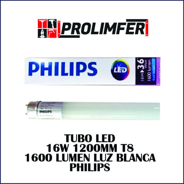 Tubo led 16w 1200mm T8 1600 lumen luz blanca - PHILIPS