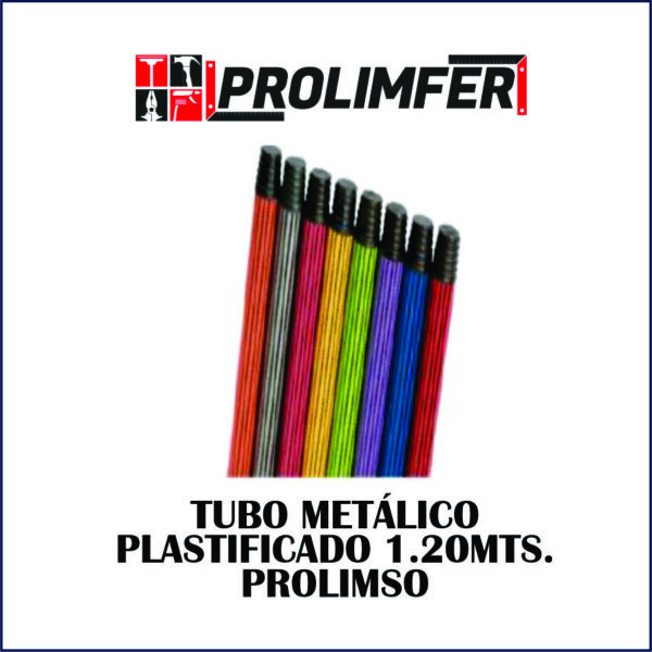 Tubo metálico plastificado 1.20mts - PROLIMSO