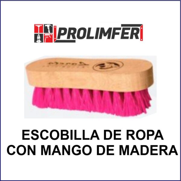 Escobilla de ropa con mango de madera