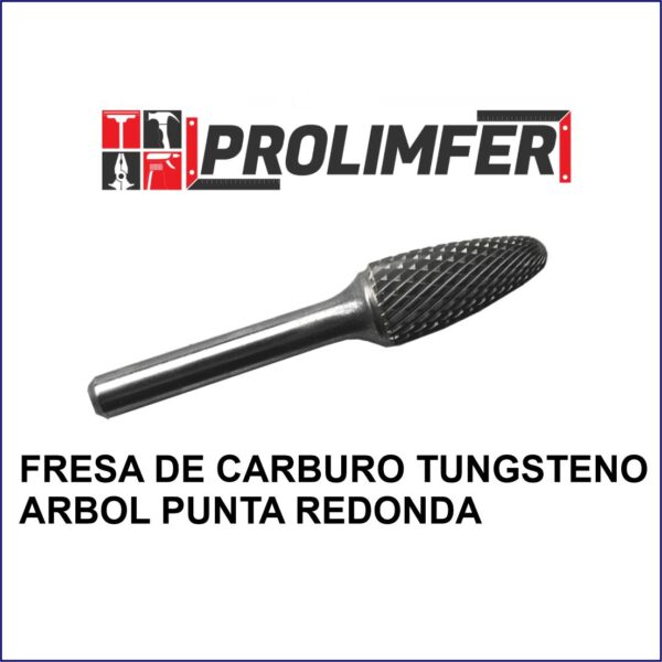Fresa de carburo tungsteno árbol punta redonda