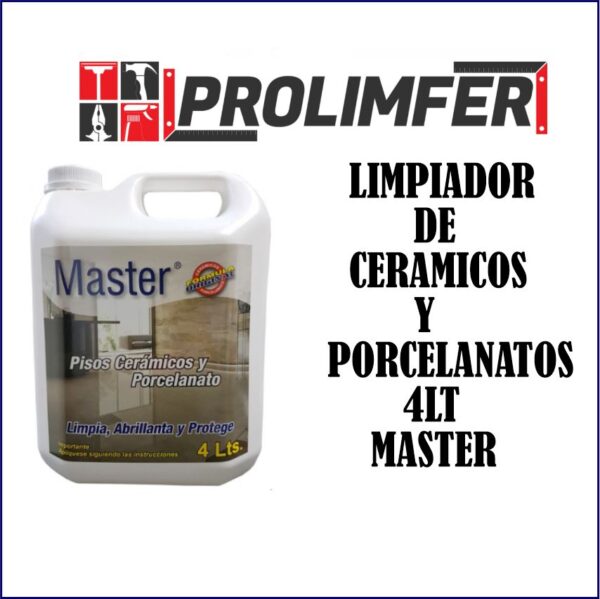 Limpiador de cerámicos y porcelanatos 4lt - MASTER 