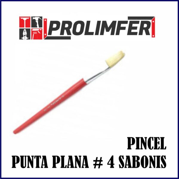 Pincel punta plana # 4 - SABONIS