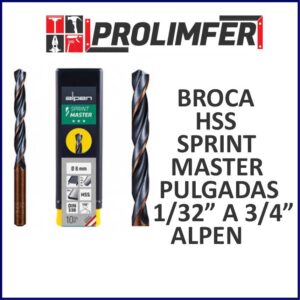 BROCA HSS SPRINT MASTER PULGADAS 1/32" A 3/4" - ALPEN