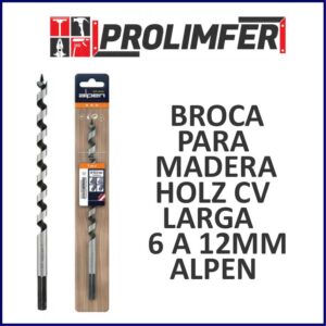 BROCA PARA MADERA HOLZ CV LARGA DE 6 A 12MM - ALPEN
