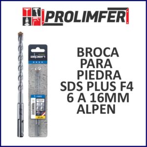 BROCA PARA PIEDRA SDS PLUS F4 DE 6 A 16MM - ALPEN