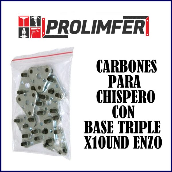 carbones para chispero con base triple x10und - ENZO