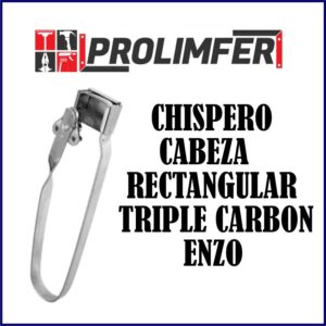 Chispero cabeza rectangular triple carbón - ENZO