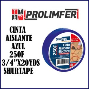 Cinta aislante azul 250f 3/4x20yds - SHURTAPE