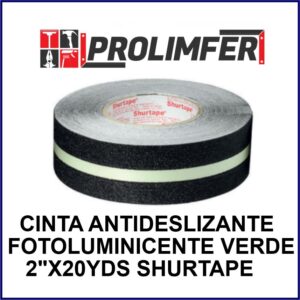 Cinta antideslizante fotoluminicente verde as-60i 2x20yds - SHURTAPE
