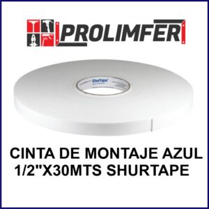 Cinta de montaje azul ft-605 1/2"x30mts - SHURTAPE