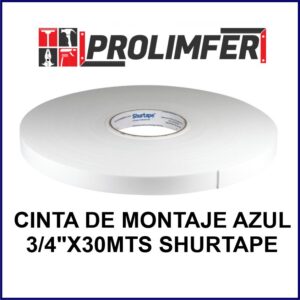 Cinta de montaje azul ft-605 3/4" x30mts - SHURTAPE