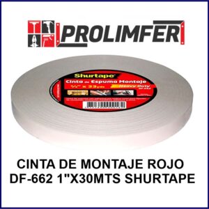 Cinta de montaje rojo df-662 1x30mts - SHURTAPE