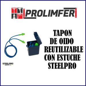 TAPON DE OIDO REUTILIZABLE CON ESTUCHE STEELPRO